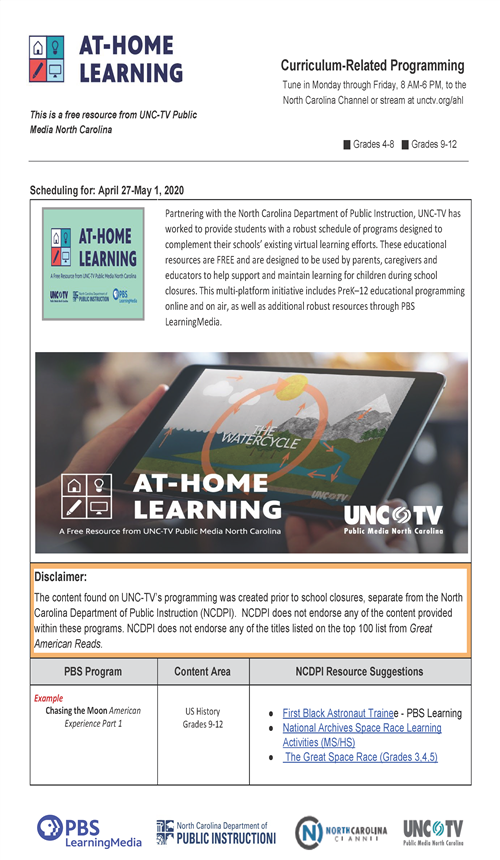 April27-May1 At Home Learning 
